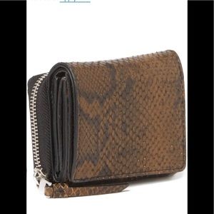 Women’s Ladies Juniors Snakeskin Brown and black Print Trifold Wallet